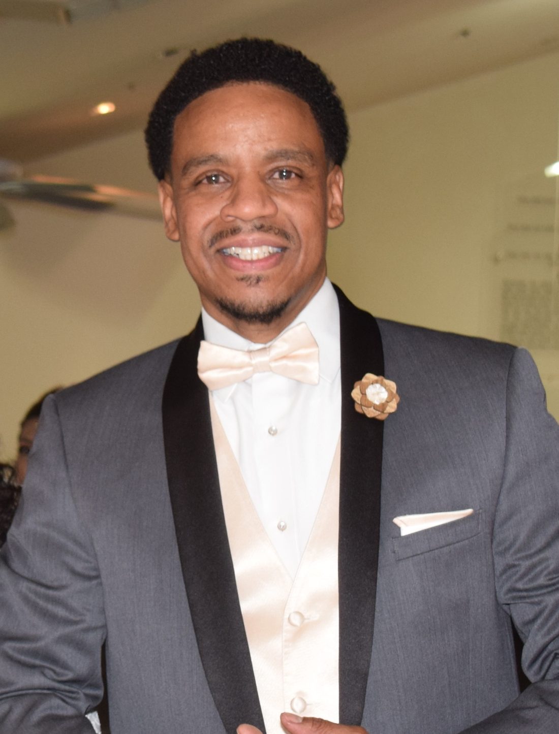 DJ D-Nash in black tie.